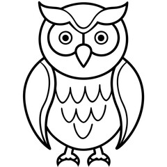 Geometric Owl Sketch 