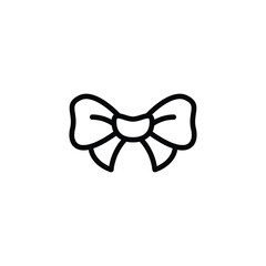 Bow Icon Simple Outline for Decoration and Design