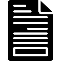 Cover Letter Glyph Icon