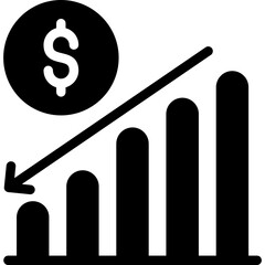 Unemployment Statistics Glyph Icon