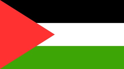 Sovereign state flag of country of Palestine in official colors. Palestine flag 
