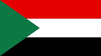 Sovereign state flag of country of Sudan in official colors. Illustration of Sudan flag. Sudan flag 
