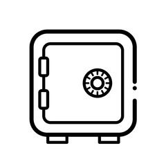 Strongbox, money storage – vector icon