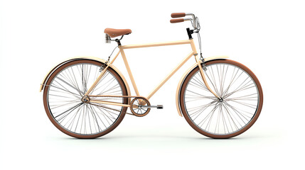 classic bike with beautiful color, white background