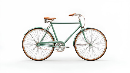 Fototapeta premium classic bike with beautiful color, white background
