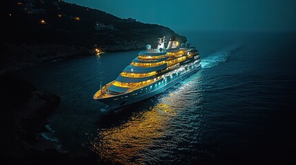 Luxurious yacht at night (1)