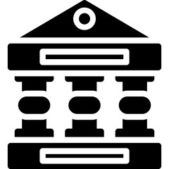 Museum Building Glyph Icon