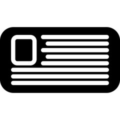 Museum Ticket Glyph Icon
