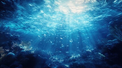 Obraz premium An underwater scene created using generative AI technology
