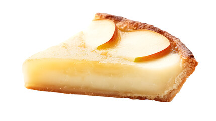 Delicious Apple Pie Slice Isolated on Transparent or White Background