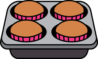 single icon of a muffin pan
