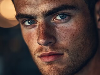 Obraz premium Closeup portrait attractive young man