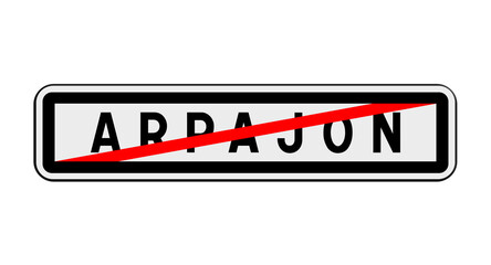 Panneau de sortie d'Arpajon, Essonne, Île-de-France