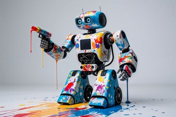 Paint-Splattered Robot with Dual Paint Guns