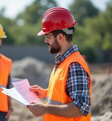 construction workers are discussing