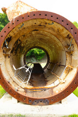 オメガ公園　解体されたオメガ塔の一部