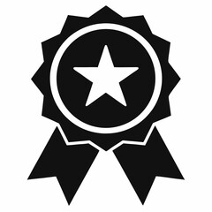 Fototapeta premium silver star badge