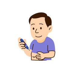 diabetes disease concept. diabetes patient character