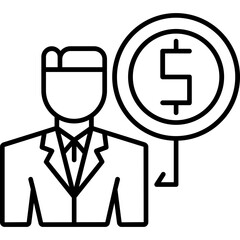 Obraz premium Royalty Income Icon