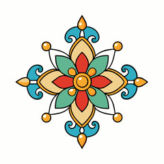 Creative Christmas Ornaments Vector Illustration on White