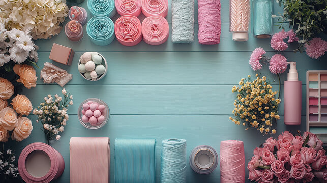 Color trend moodboard for 2026 featuring fabrics, plants, cosmetics, and lifestyle objects in a cohesive palette