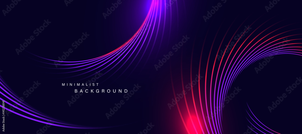 Poster abstract futuristic background. dynamic geometric lines. vector illustration.