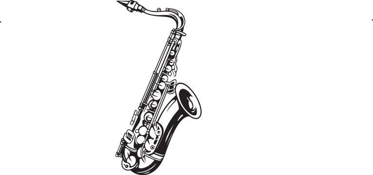 saxophone isolated on white