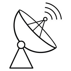 satellite dish antenna on a white background