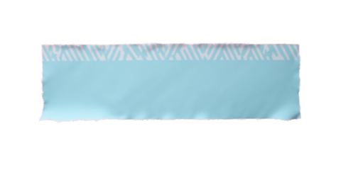 Light Blue Torn Paper Strip, Zigzag Pattern, transparent background