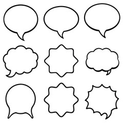 Fototapeta premium Various Cartoon Speech Bubbles (1)
