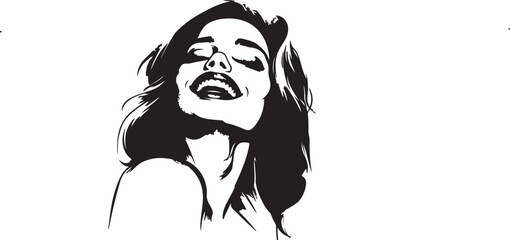 woman head vector