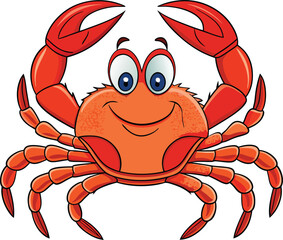 Fototapeta premium red crab isolated on white background