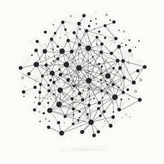 Complex Network Connection Diagram suitable for social media graphic