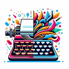 Typewriter And Creative Expression suitable for editorial use