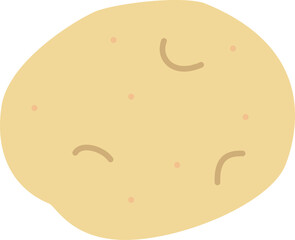 柔らかい色の野菜イラスト　じゃがいも