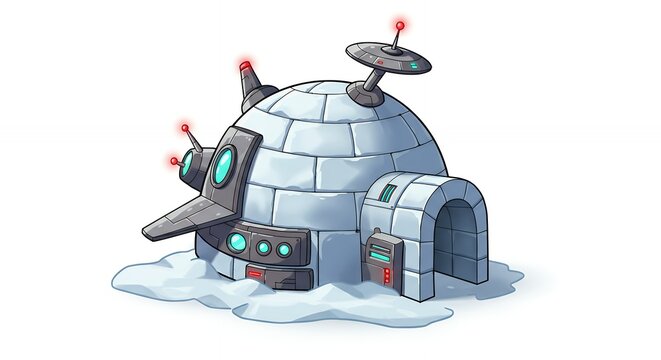 Futuristic igloo illustration