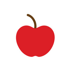 Fototapeta premium Red apple icon on white background