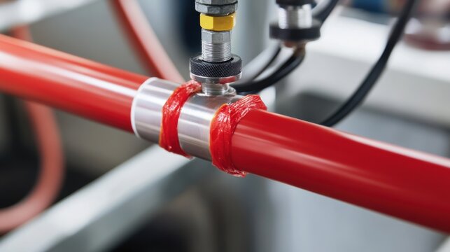 Plumber sealing pipe connections with Teflon tape. Featuring precision and skill