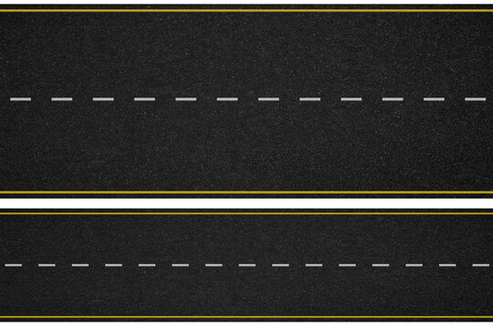Realistic asphalt road texture white yellow