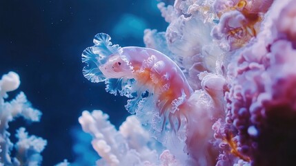 Blue ocean underwater world with vibrant marine life