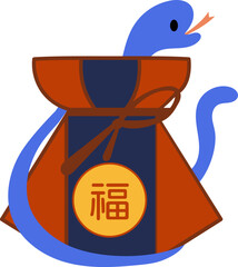 복주머니,청뱀복주머니,청뱀,새해복주머니,주머니,전통주머니,전통복주머니
