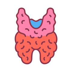 Thyroid Gland with Lumpy Texture Icon Design