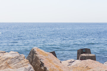 pacific ocean. sea and rocks, chile.