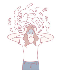 This is a visual depiction of the relationship between stress caused by bacteria and anxiety within an individual