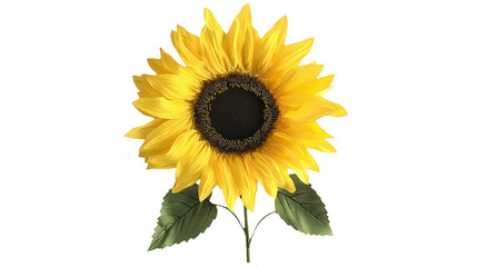 Obraz premium a black and white photo of a yellow sunflower on a transparent background, PNG image, PNG file, Generative art.