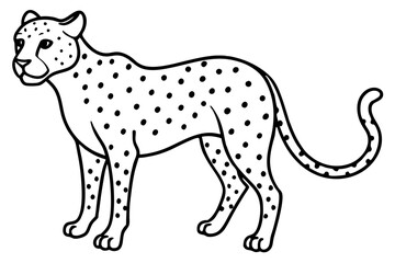 Graceful Cheetah Vector