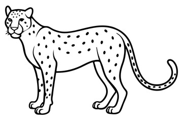 Graceful Cheetah Vector