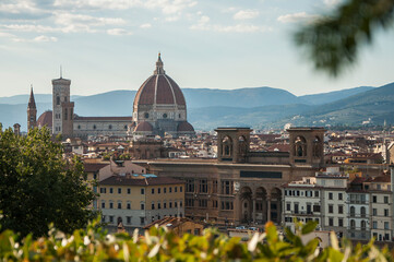 Obraz premium Panorama di Firenze da Piazzale Michelangelo con vista sul Duomo