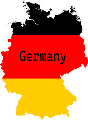 Fototapeta premium Germany Country Map And Flag Design