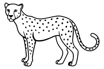Graceful Cheetah Vector